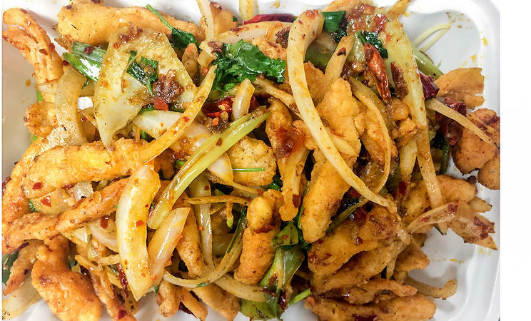 52c. Dry-Fried Shredded Chicken (Spicy)x3