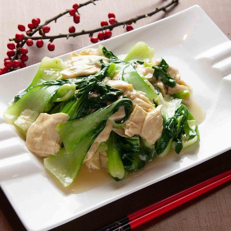 84. Tofu Skin with Bok-choy