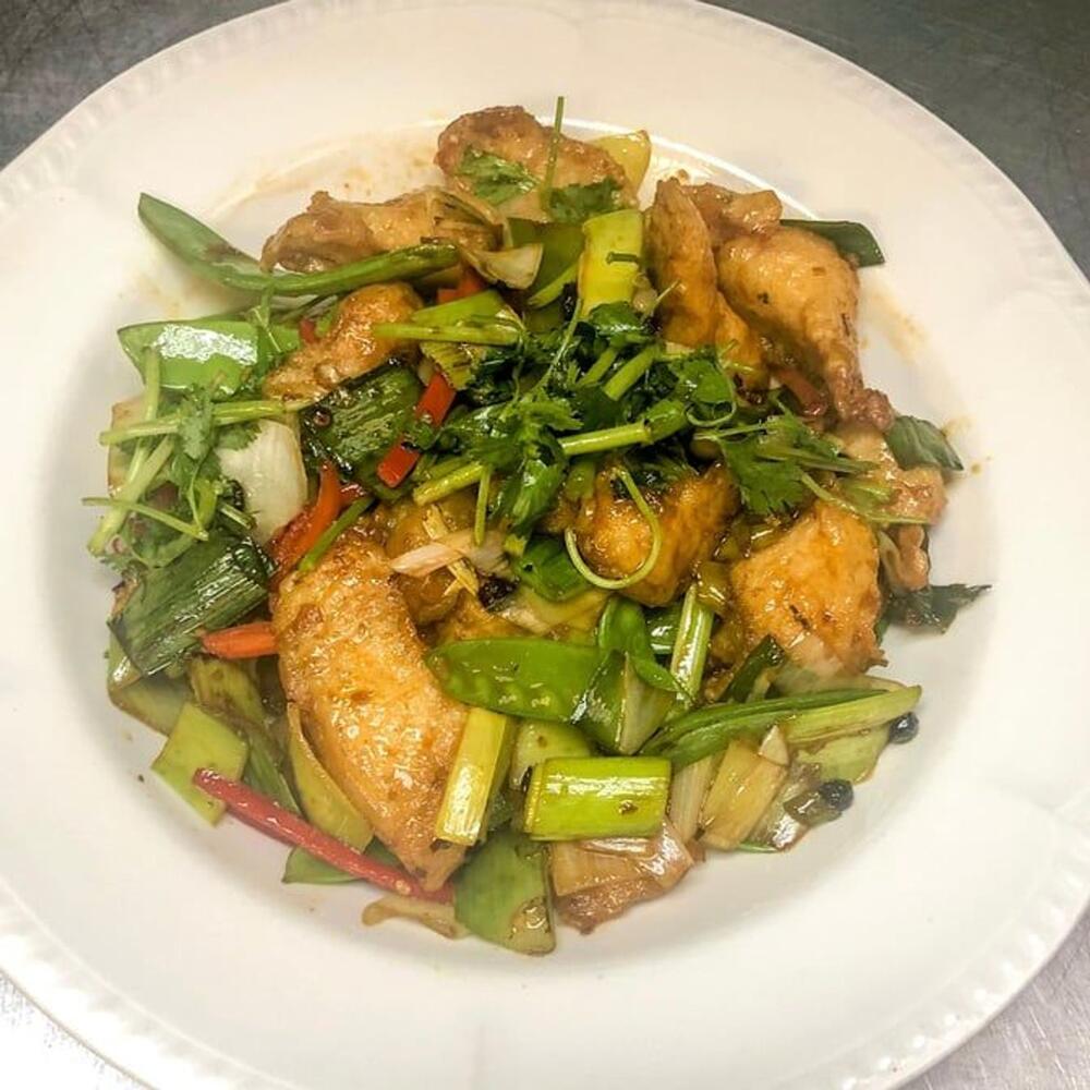 L3. Shrimp with Green Pepper & Cilantro (Lunch)