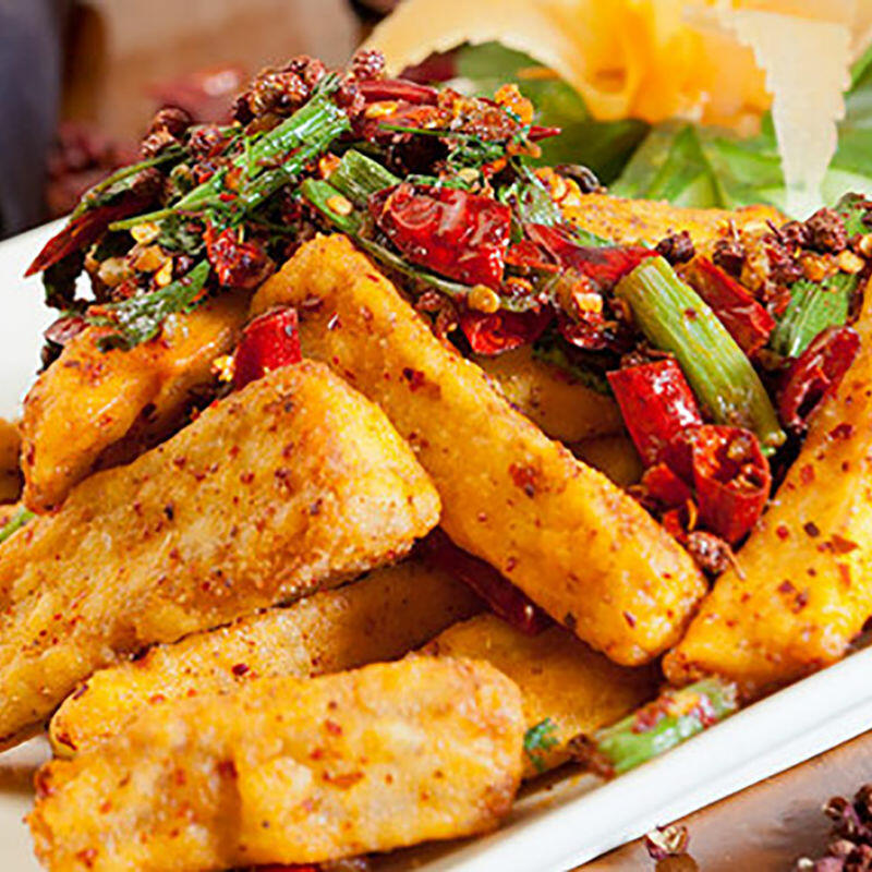 14. Dry-Fried Eggplant (Spicy)