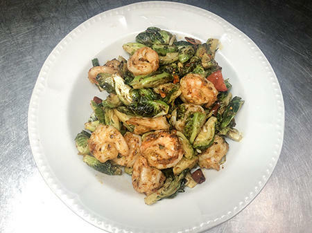 35s. Stir-Fried Jumbo Shrimp & Brussel Sprout (Spicy)x2